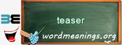 WordMeaning blackboard for teaser